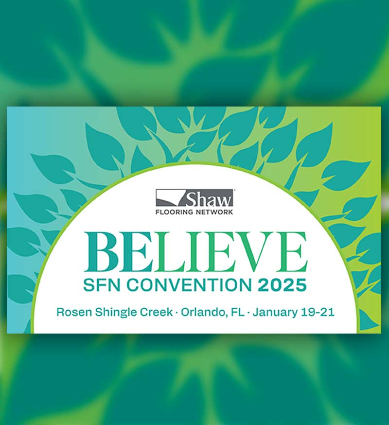 Shaw Flooring Network 2025 Convention 'Believe' flyer artwork